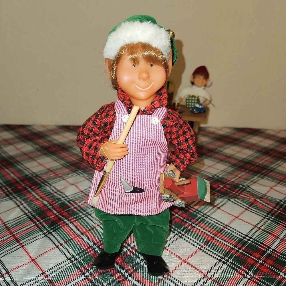 Karen Didion Originals Collectible Festive Elf Figurine Set Holiday Decor